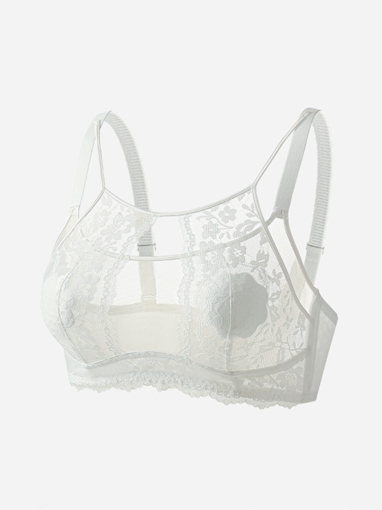 우아 섹시 프렌치 레이스 브라 화이트 VEIMIA