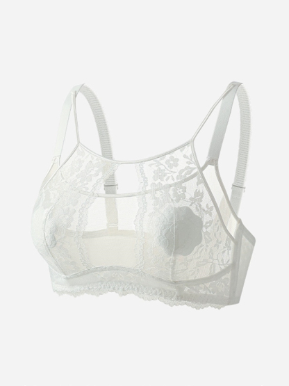 우아 섹시 프렌치 레이스 브라 화이트 VEIMIA
