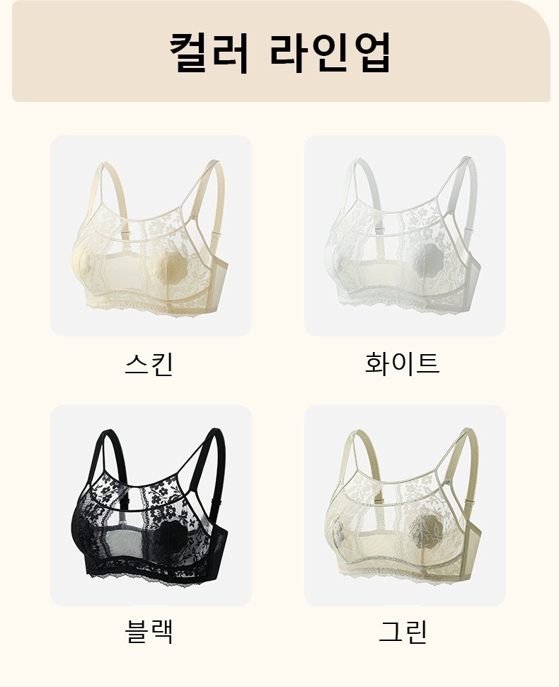 우아 섹시 프렌치 레이스 브라 컬러 라인업 VEIMIA