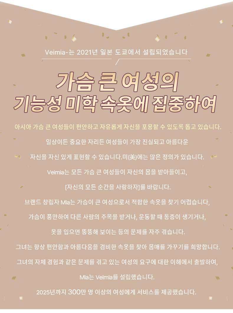 흔들림 방지 스포츠 브라 큰 가슴 여성을 위한 기능성 미학 속옷 VEIMIA