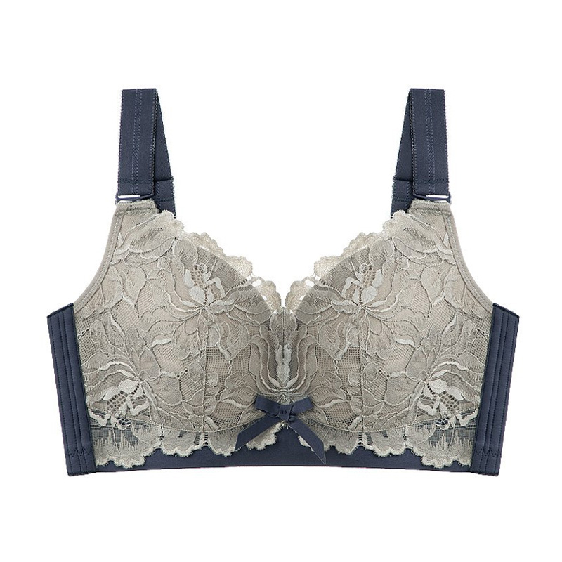 귀엽고 편안한 큰가슴 작아 보이는 브라 블루 VEIMIA 