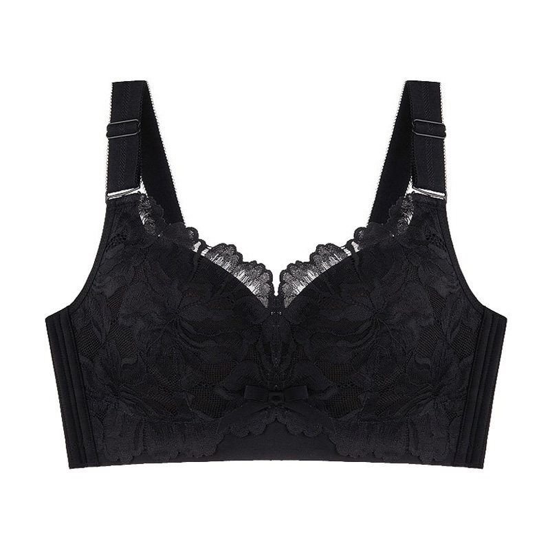 귀엽고 편안한 큰가슴 작아 보이는 브라 블랙 VEIMIA 