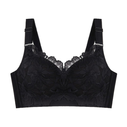 귀엽고 편안한 큰가슴 작아 보이는 브라 블랙 VEIMIA 