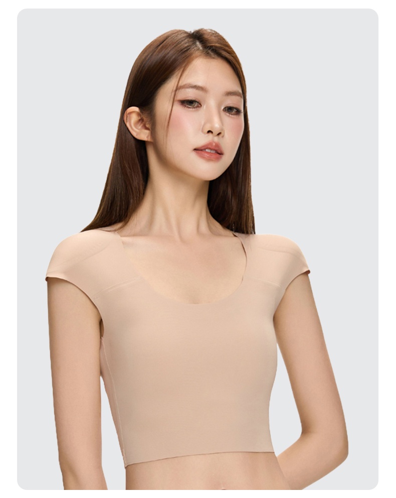 상체 슬림 효과 숄더패드 브라 착용 이미지 VEIMIA 베이미아