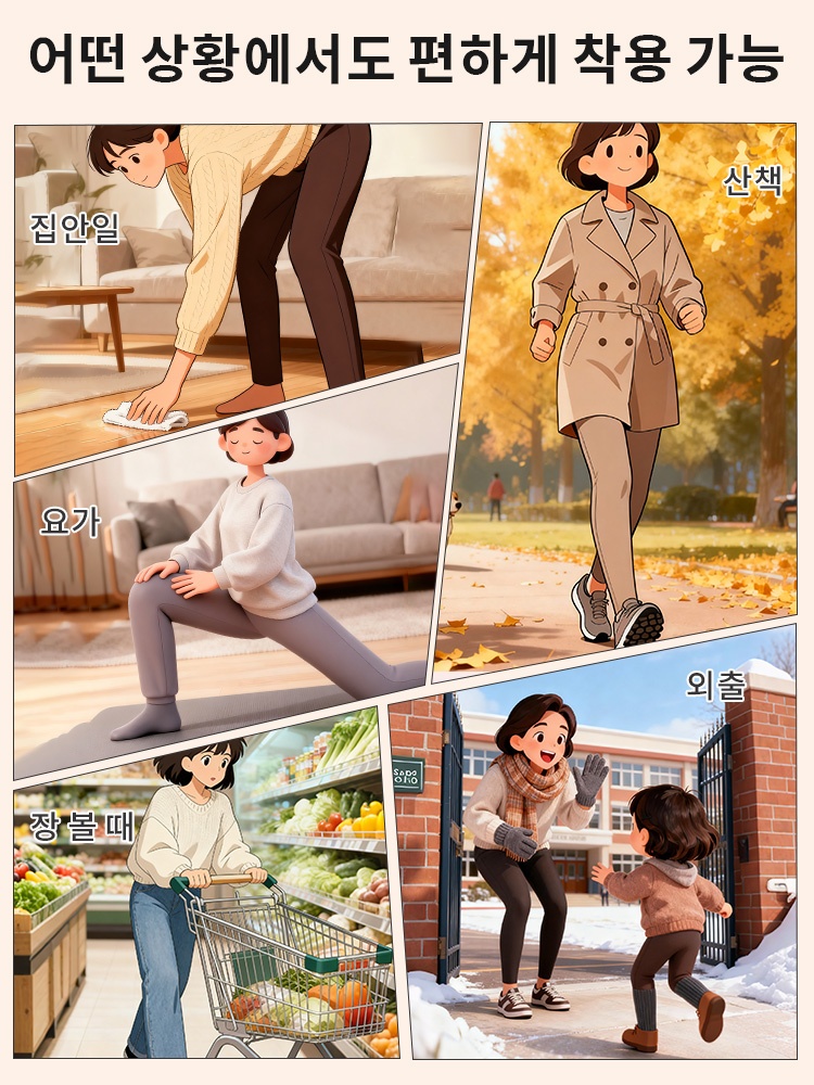 무릎 보호 기능성 롱니삭스 어떤 상황에서도 편하게 착용 가능 VEIMIA 베이미아