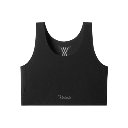 파운데이션 심리스 무봉제 브라 블랙 VEIMIA 
