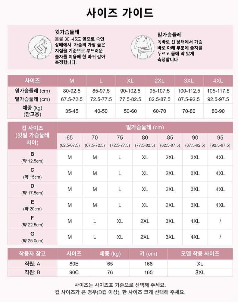 미니마이저 브라 나만의 사이즈 선택해 주세요 VEIMIA
