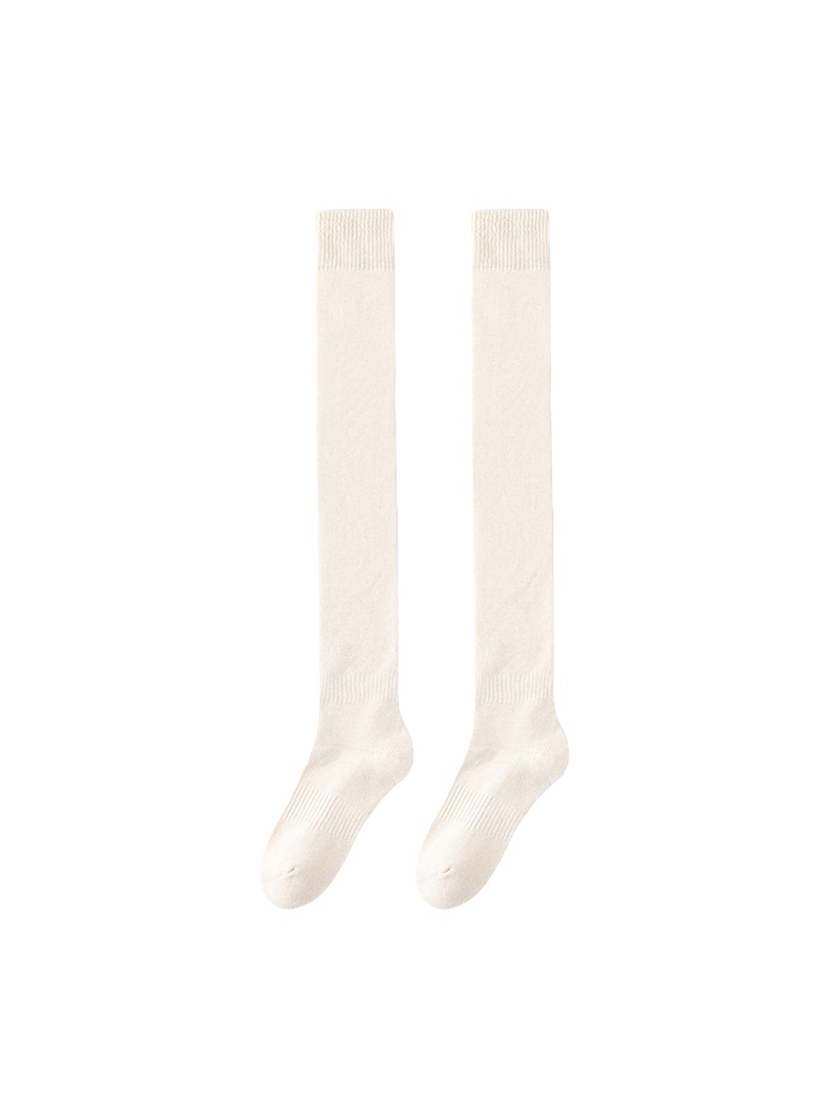 도톰 기모 오버니삭스 화이트 VEIMIA 베이미아