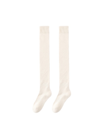 도톰 기모 오버니삭스 화이트 VEIMIA 베이미아