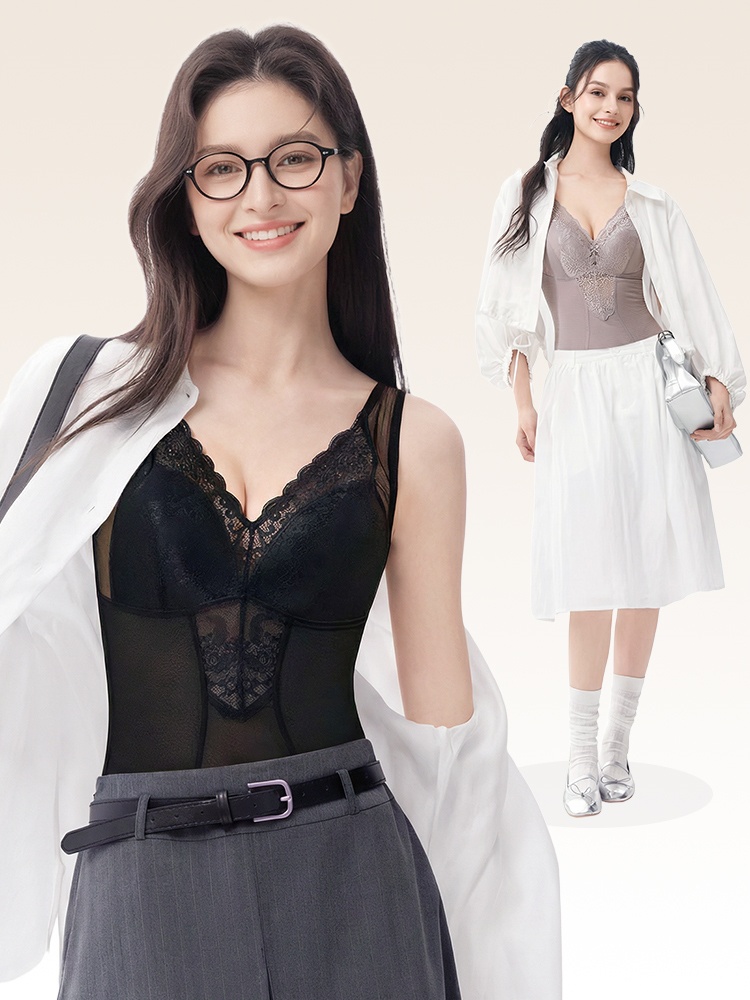 초슬림 레이스 바디쉐이퍼 모델 착용 이미지 VEIMIA 베이미아