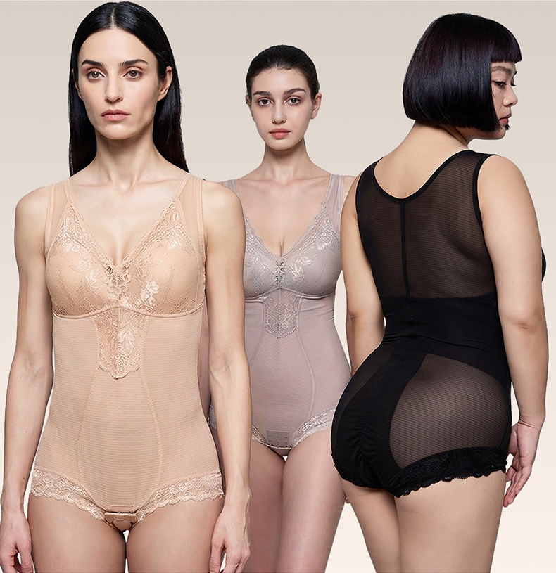 초슬림 레이스 바디쉐이퍼 모델 착용 이미지 VEIMIA 베이미아