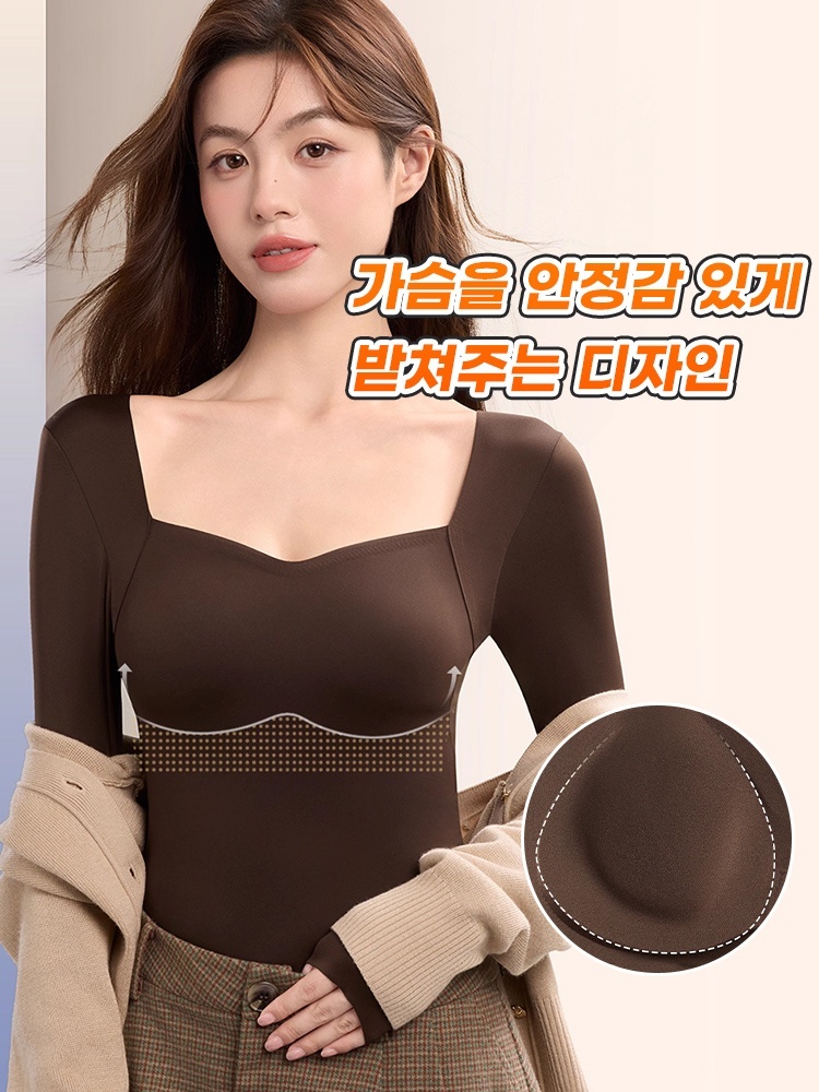 겨울 보온 내복 가슴을 안정감 있게 받쳐주는 디자인 VEIMIA 베이미아
