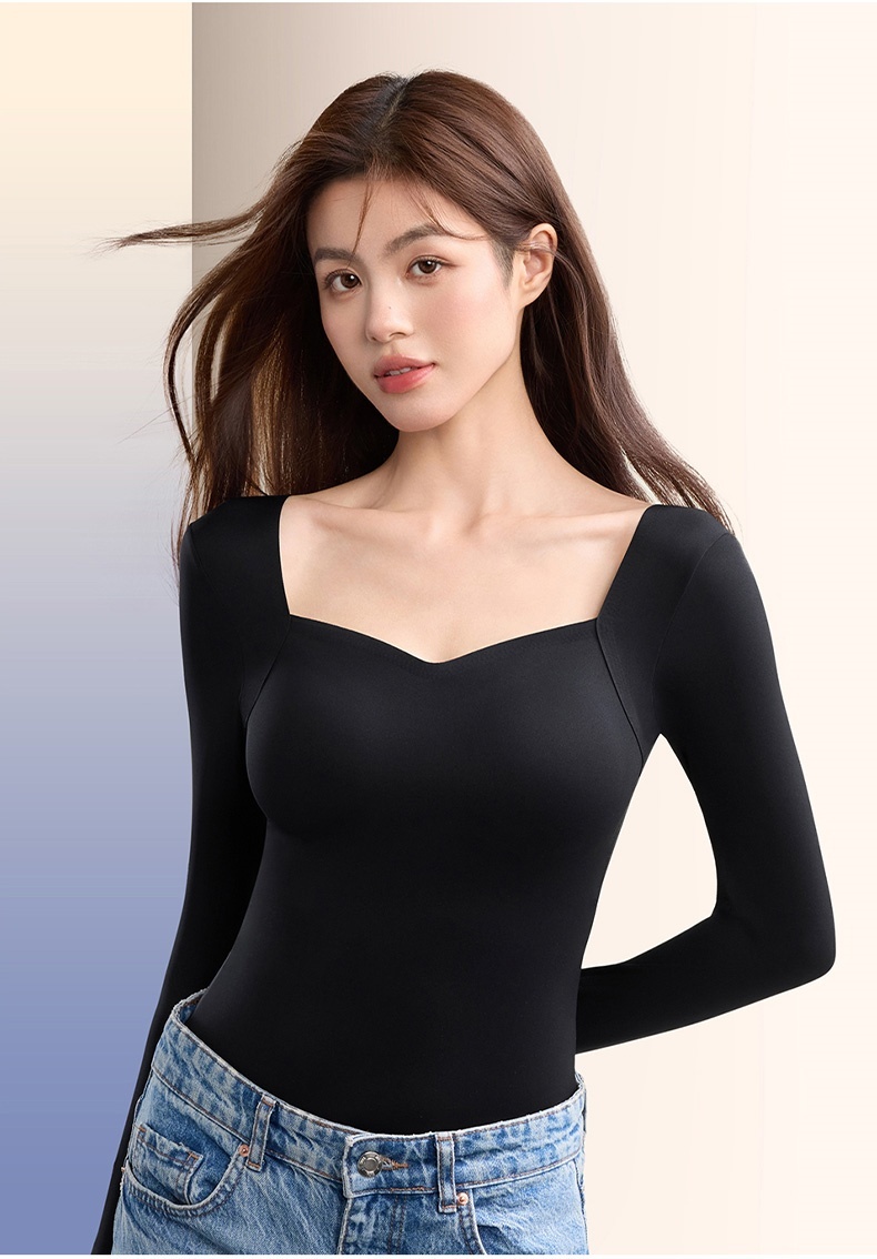 겨울 보온 내복 블랙 착용 이미지 VEIMIA 베이미아