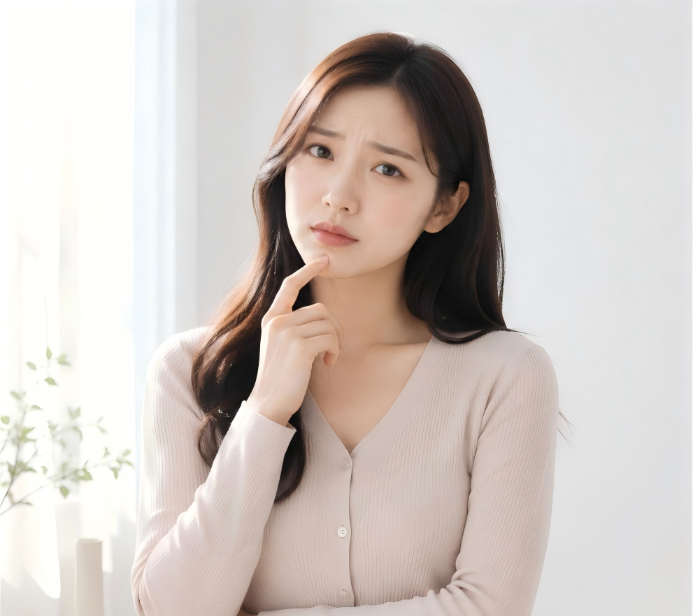 A컵과 B컵 차이가 헷갈려 브라 사이즈를 고민하는 여성