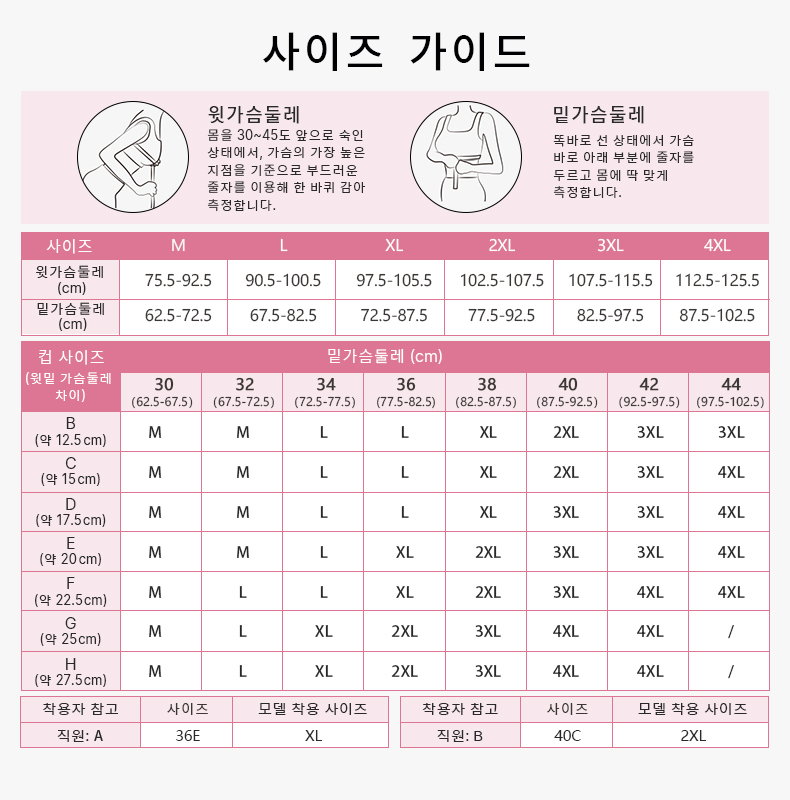 미니마이저 브라 나만의 사이즈 선택해 주세요 VEIMIA