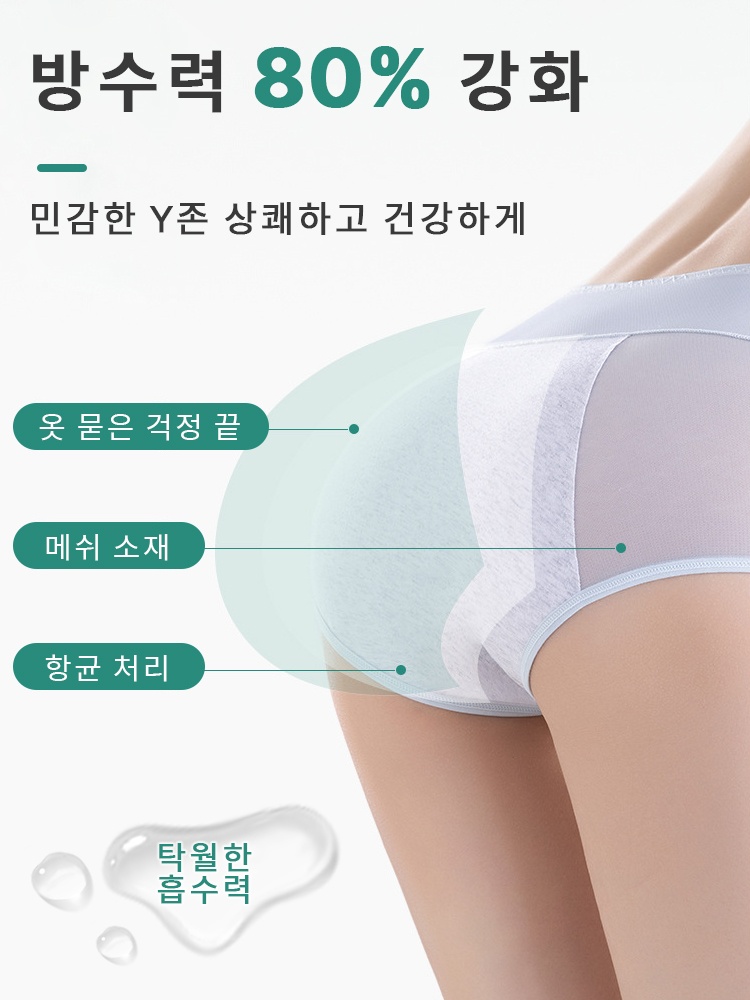 흡수 생리 팬티 방수력 80% 강화 VEIMIA
