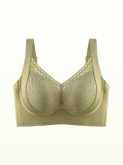 레이스 처짐 방지 플커버 브라 그린 VEIMIA