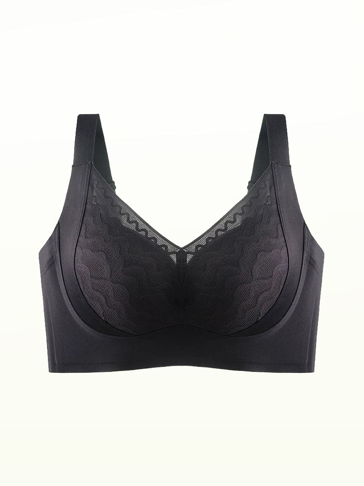 레이스 처짐 방지 플커버 브라 블랙 VEIMIA