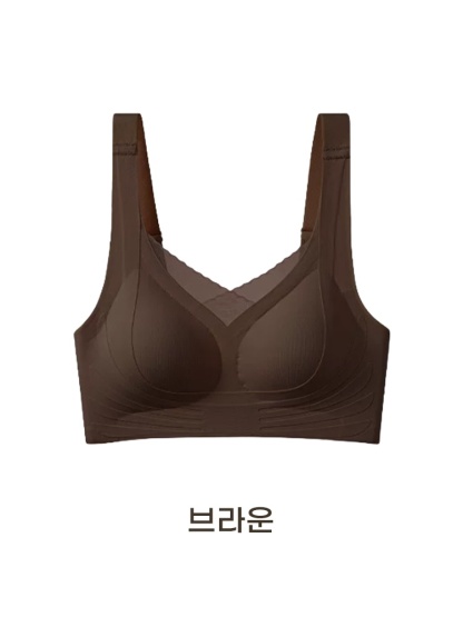 수술 후 전용 포켓 노와이어 브라의 브라운 이미지 VEIMIA