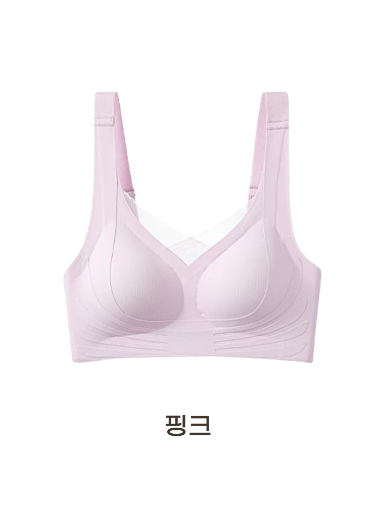 수술 후 전용 포켓 노와이어 브라의 핑크 이미지 VEIMIA