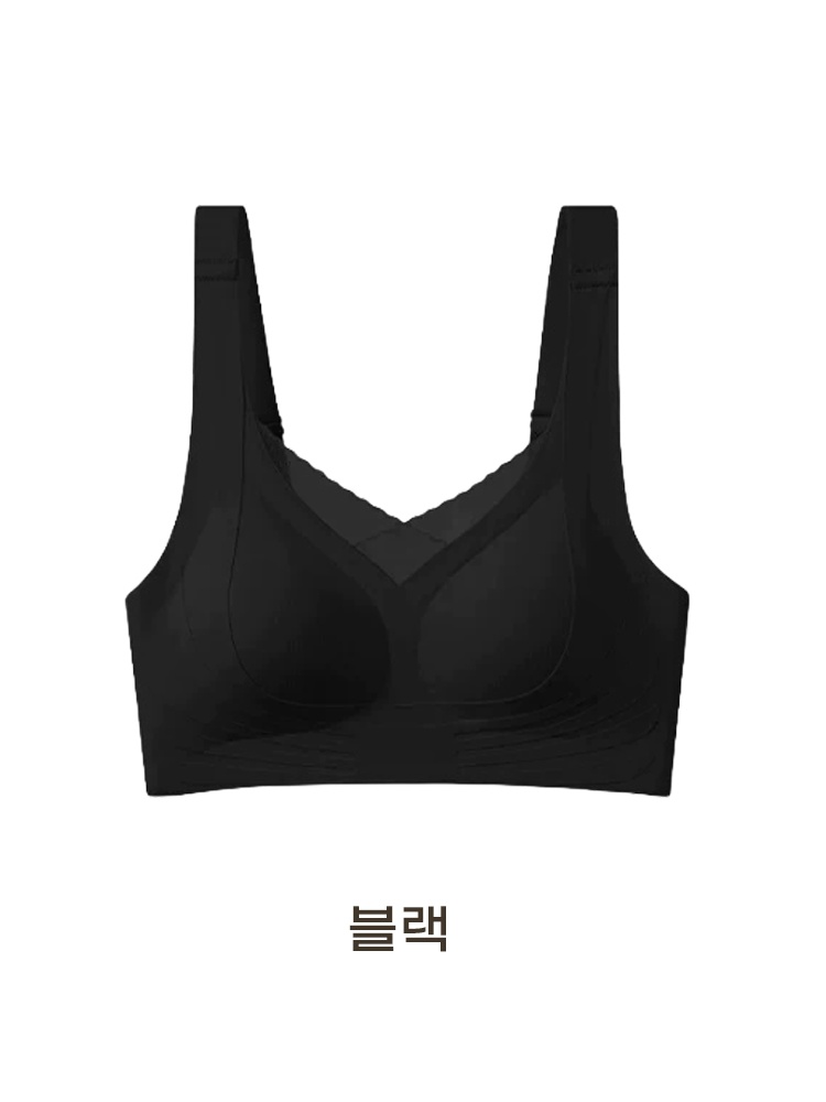 수술 후 전용 포켓 노와이어 브라의 블랙 이미지 VEIMIA