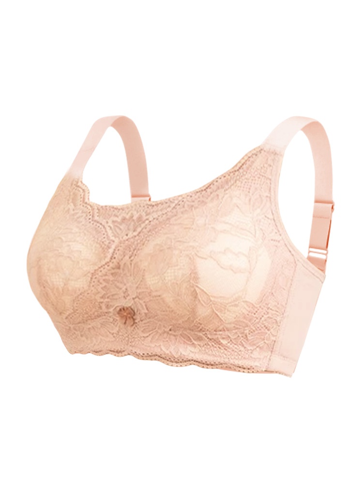 부드러운 레이스 소재 보형물 브라 핑크 VEIMIA 베이미아