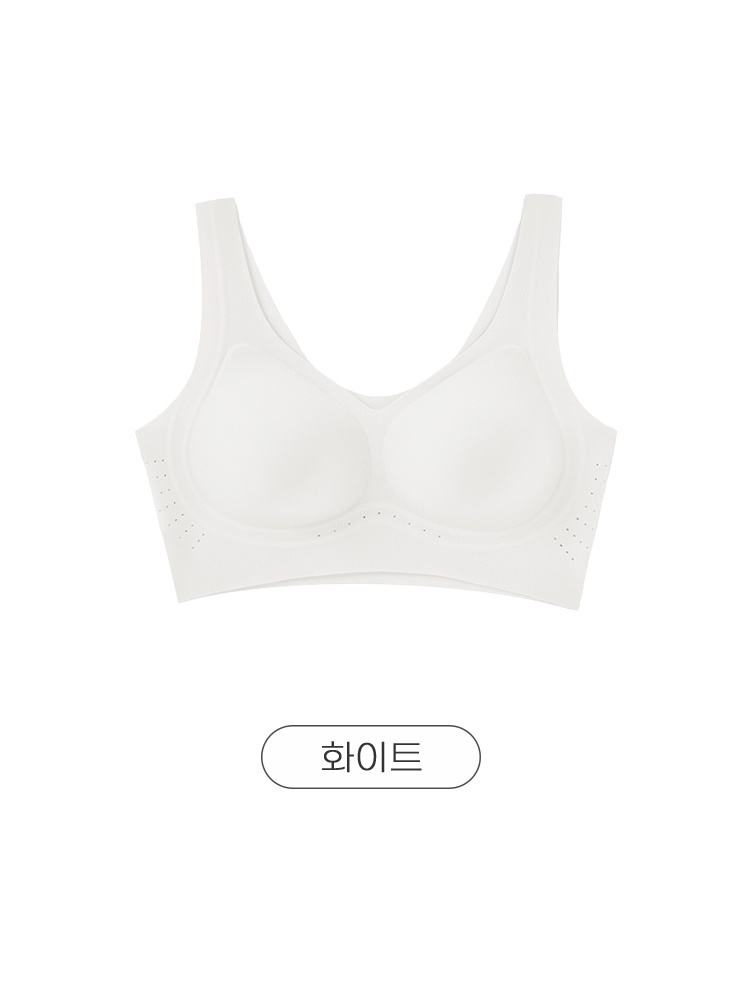 VEIMIA 산뜻한 쿨링 심리스 브라탑丨부드러운 서포트 처짐 방지 어깨 부담 덜어주는 넓은 어깨끈 여름 데일리 브라 추천