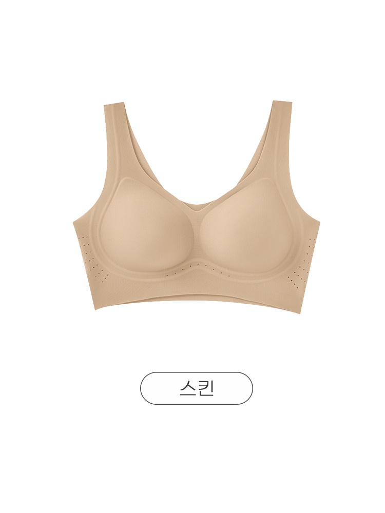 VEIMIA 산뜻한 쿨링 심리스 브라탑丨부드러운 서포트 처짐 방지 어깨 부담 덜어주는 넓은 어깨끈 여름 데일리 브라 추천
