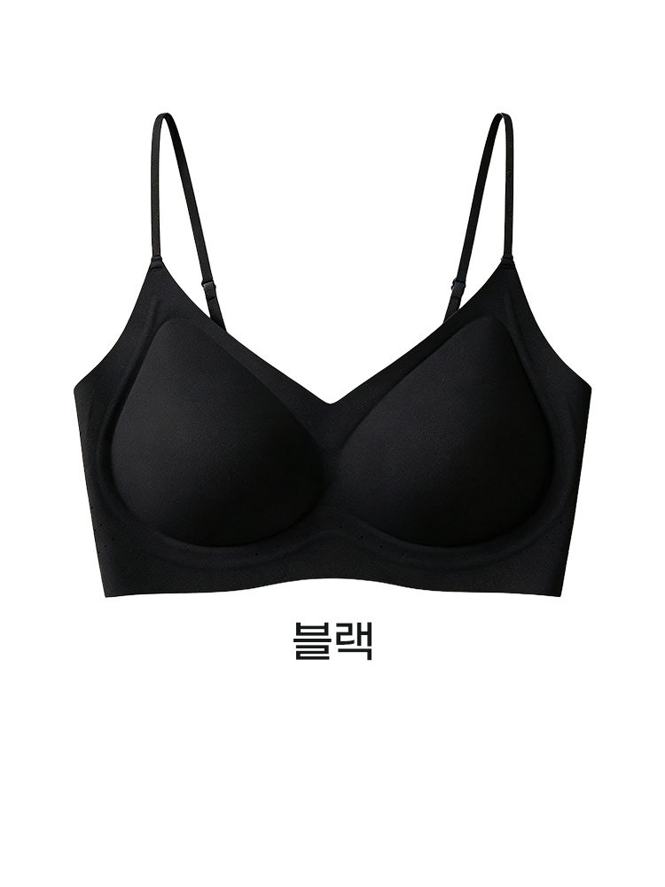 VEIMIA 얇은 스트랩 심리스 브라丨티셔츠에도 티 안 나는 핏 땀 차지 않는 쿨링 여름 브라