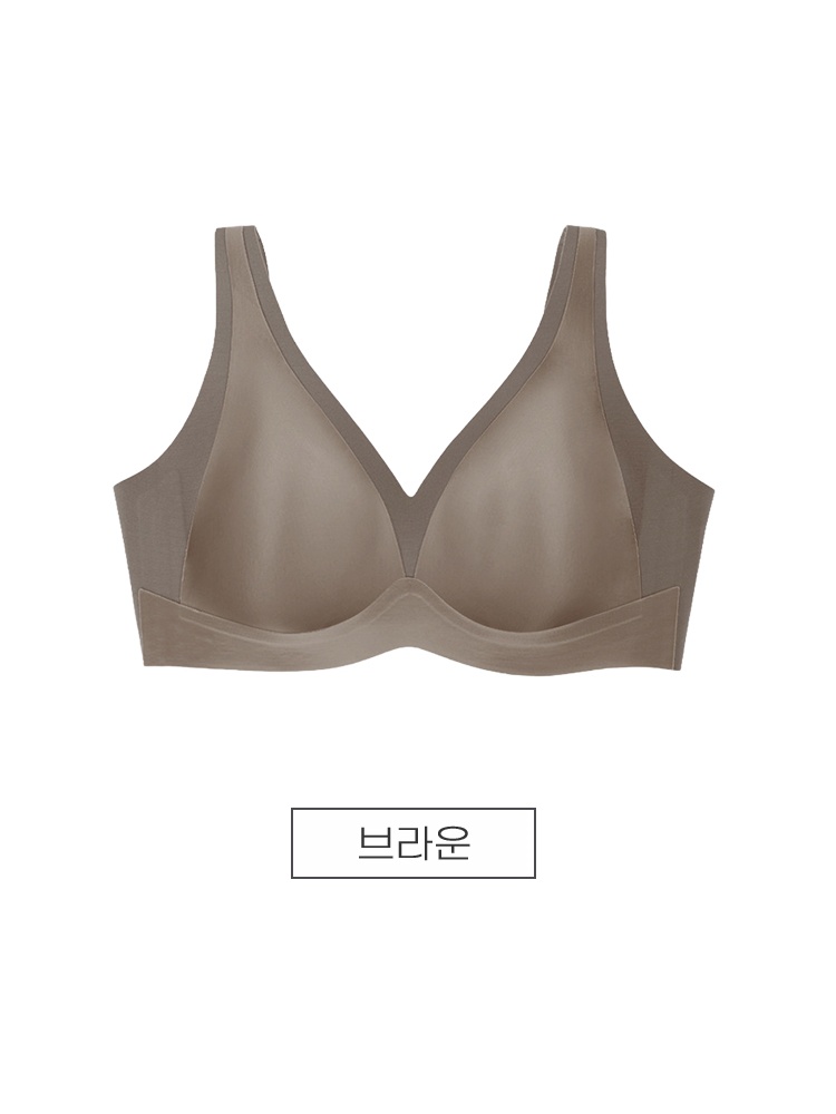 VEIMIA 딥V 미니마이저 브라丨티 안 나는 심리스핏 통기성 좋은 메쉬 원단 끈적임 없이 편안한 데일리 오피스 브라