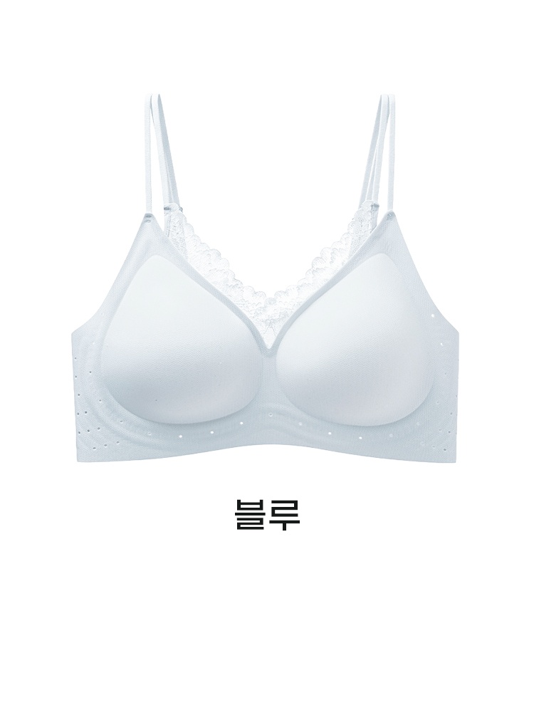 VEIMIA 더블 어깨끈 처짐 방지 쿨링 브라丨얇은 옷에도 티 안 나는 무봉제 데일리 여름 브라 추천