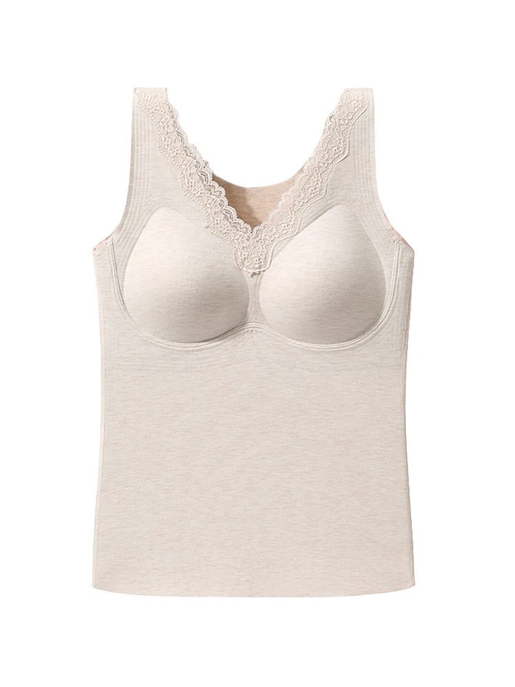 따뜻한 레이스 보온 브라캡 나시 베이지 VEIMIA 베이미아