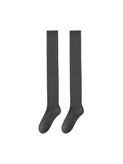 도톰 기모 오버니삭스 그레이 VEIMIA 베이미아