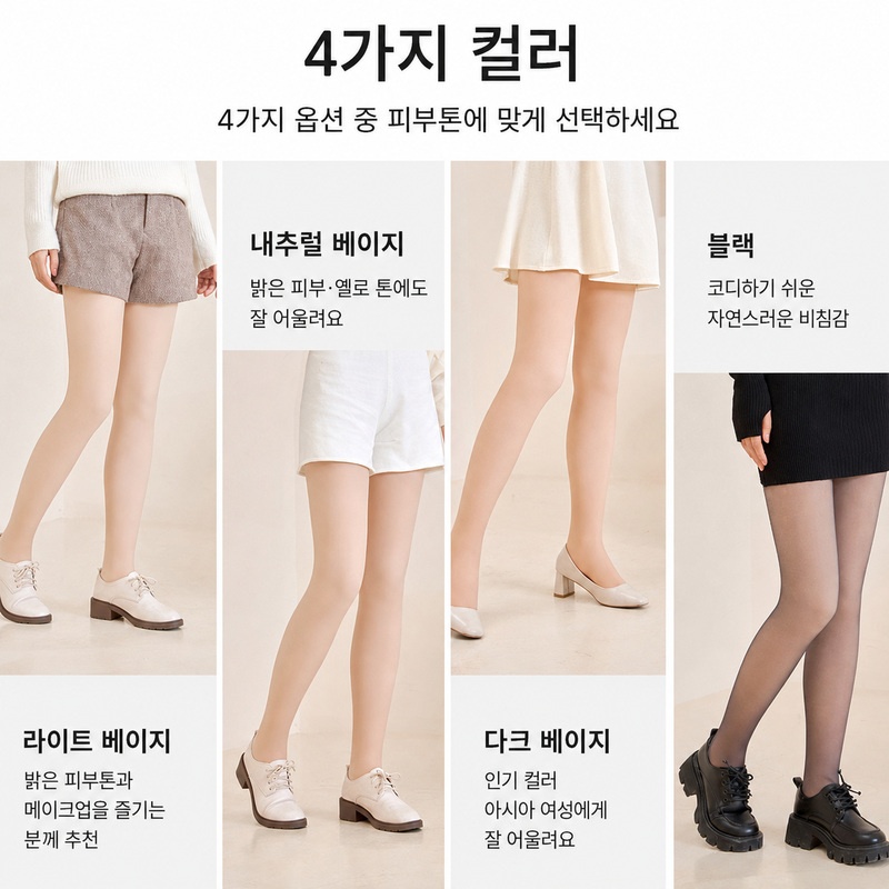 VEIMIA 스킨톤 기모 타이츠丨자연스러운 비침감 매끈한 레그 라인 따뜻한 겨울 데일리 추천