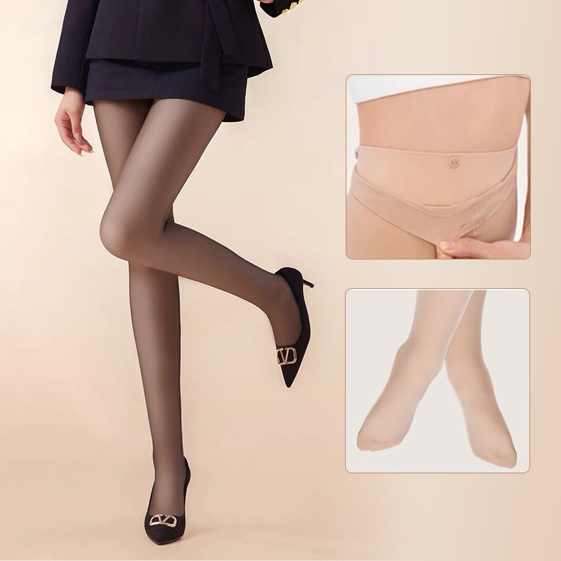 VEIMIA 스킨톤 기모 타이츠丨자연스러운 비침감 매끈한 레그 라인 따뜻한 겨울 데일리 추천