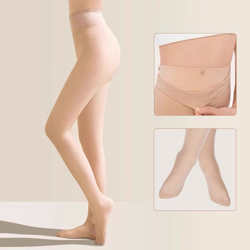VEIMIA 스킨톤 기모 타이츠丨자연스러운 비침감 매끈한 레그 라인 따뜻한 겨울 데일리 추천