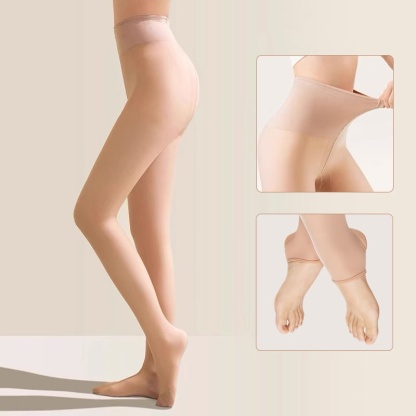 VEIMIA 스킨톤 기모 타이츠丨자연스러운 비침감 매끈한 레그 라인 따뜻한 겨울 데일리 추천