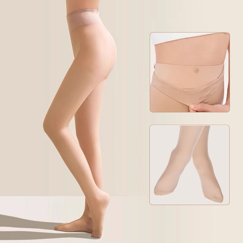 VEIMIA 스킨톤 기모 타이츠丨자연스러운 비침감 매끈한 레그 라인 따뜻한 겨울 데일리 추천