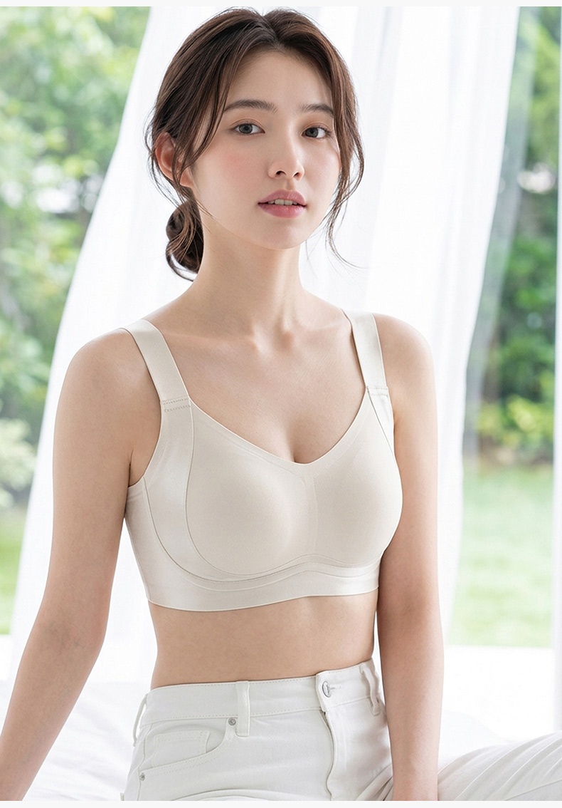 무압박 모달 미니마이저 브라 모델 착용 이미지 효과 VEIMIA 베이미아