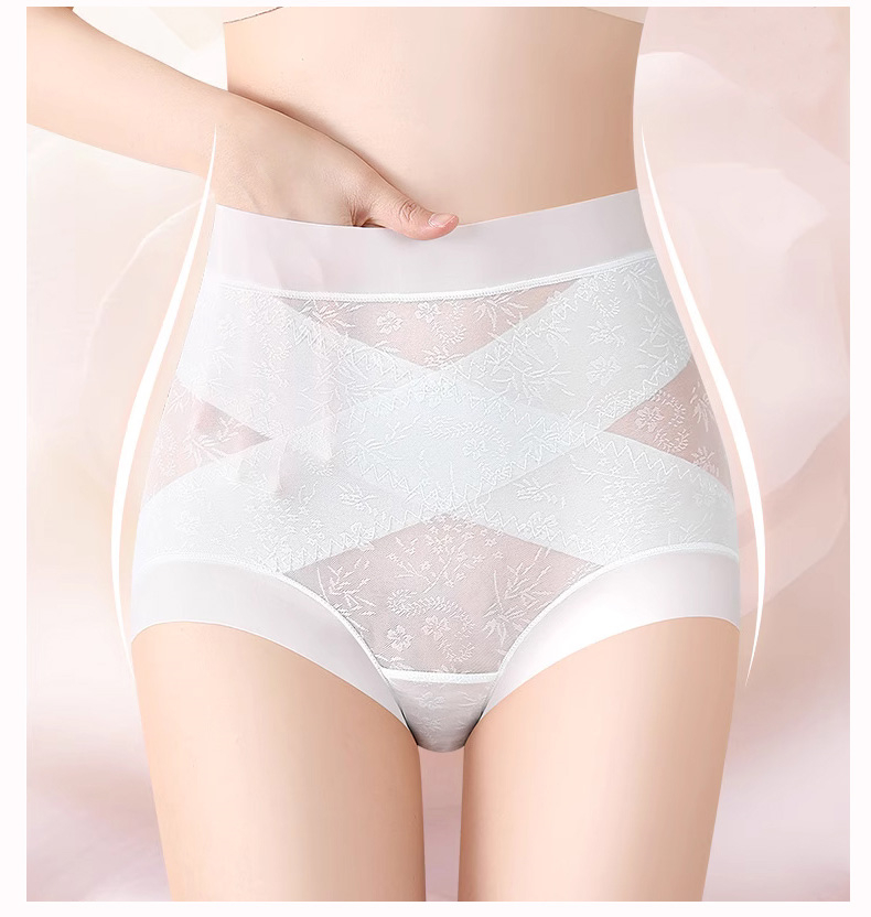 미세 압박 레이스 팬티 모델 착용 효과 이미지 VEIMIA