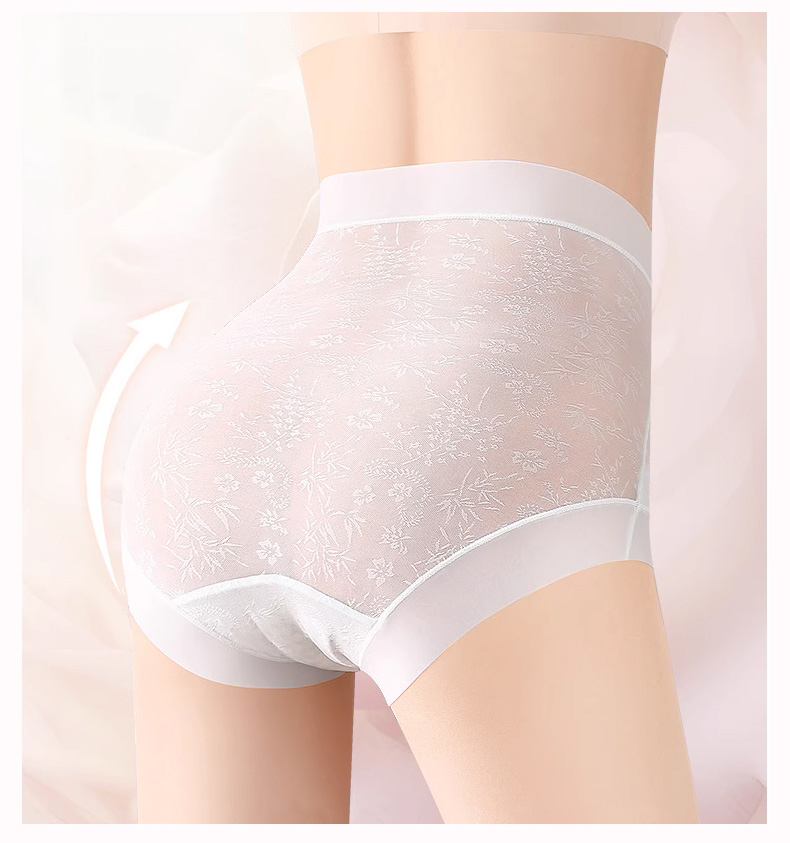 미세 압박 레이스 팬티 모델 착용 뒷면 이미지 VEIMIA