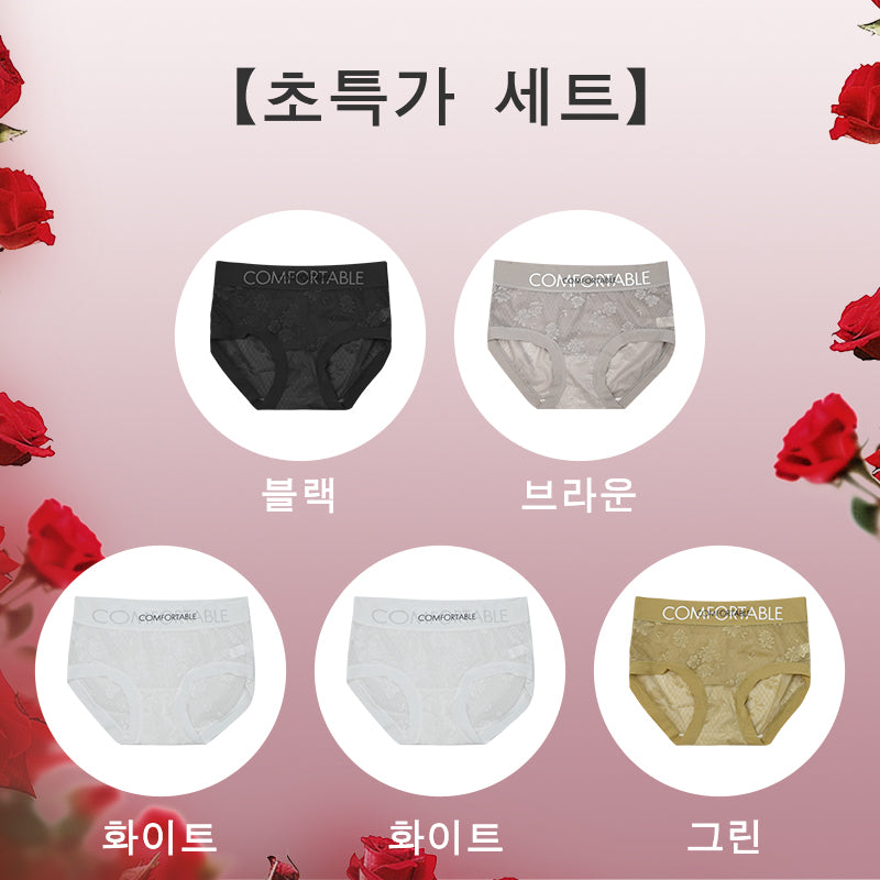 레이스팬티 팬티 5장세트 VEIMIA