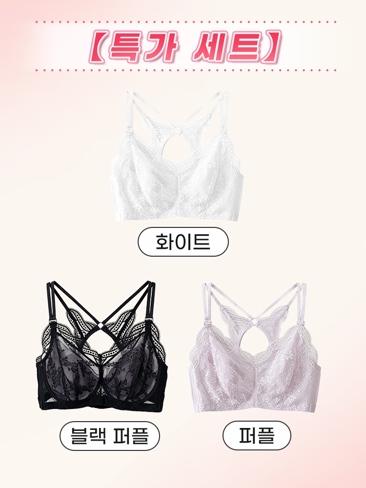 미니마이저 뷰티 백 브라 화이트+블랙 퍼플+퍼플 VEIMIA 베이미아