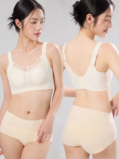 큰 가슴 작아 보이는 통기성 망사 브라 착용 이미지 VEIMIA