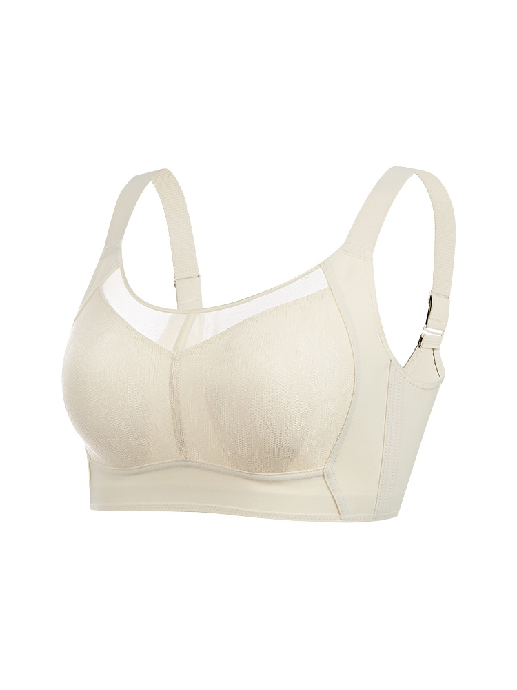 큰 가슴 작아 보이는 통기성 망사 브라 아이보리 VEIMIA