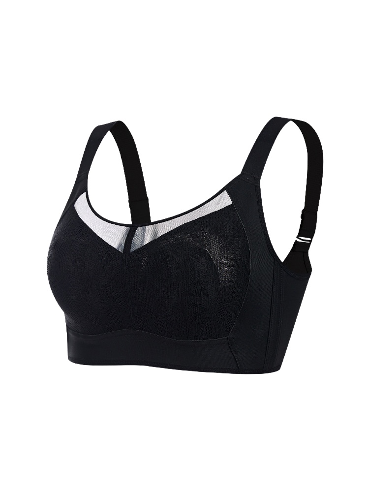 큰 가슴 작아 보이는 통기성 망사 브라 블랙VEIMIA