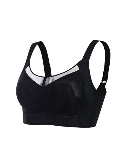 큰 가슴 작아 보이는 통기성 망사 브라 블랙VEIMIA
