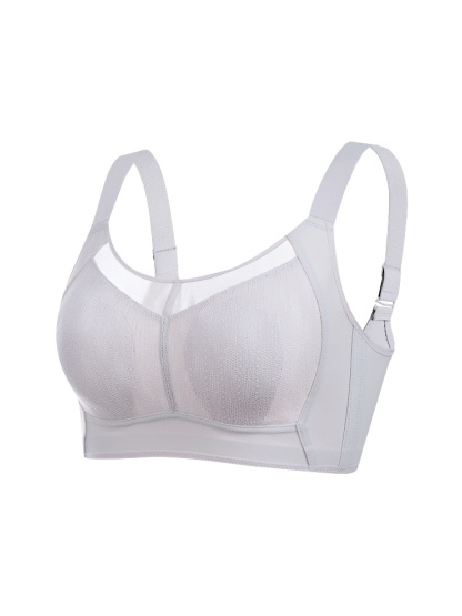 큰 가슴 작아 보이는 통기성 망사 브라 퍼플VEIMIA