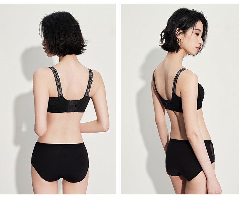 일자넥 미니마이저 브라 모델 후면 착용컷 VEIMIA 베이미아