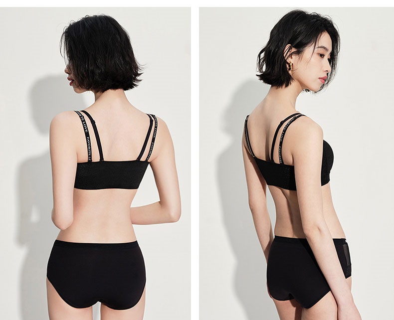 일자넥 미니마이저 브라 모델 후면 이미지 VEIMIA 베이미아